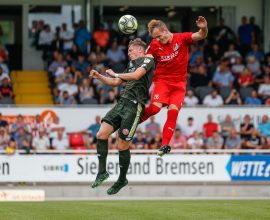 Benjamin Kirchhoff (TSV) und Lucas Hermes (Mainz) - TSV Steinbach vs. Mainz 2 am 27.07.2019 (Foto: Fingerhut)